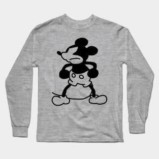 Mad Mouse in Steamboat Willie 1928 Graphic Long Sleeve T-Shirt